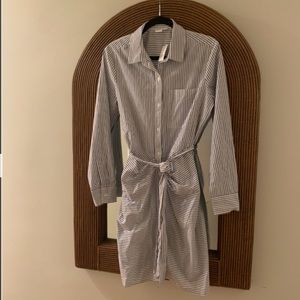 Gap Blue & White Pinstripe Shirt Dress NWT